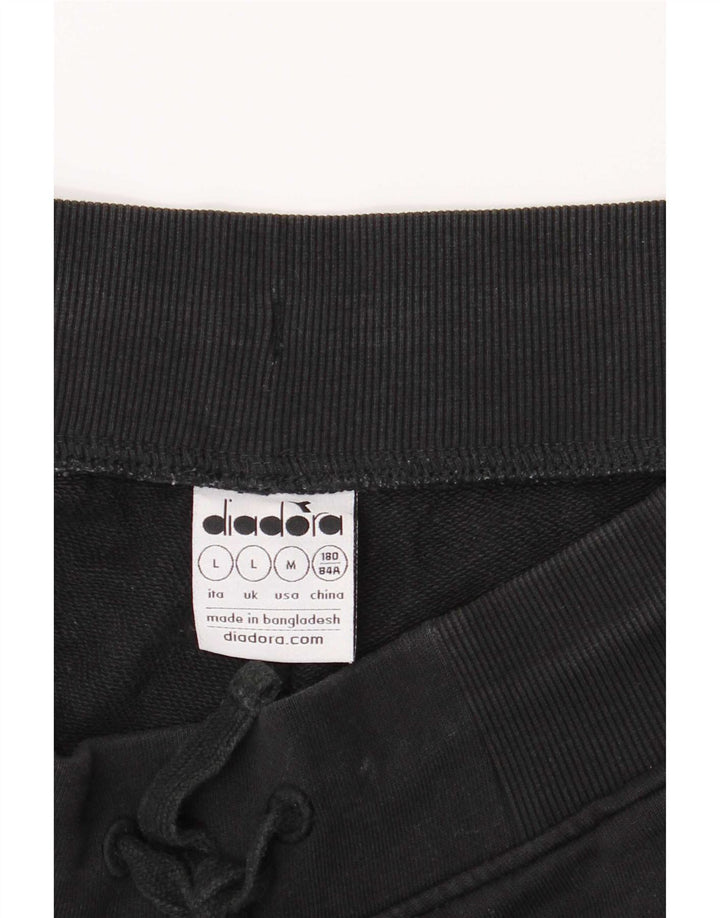 Diadora Herre Sportshorts Stor Sort Bomuld