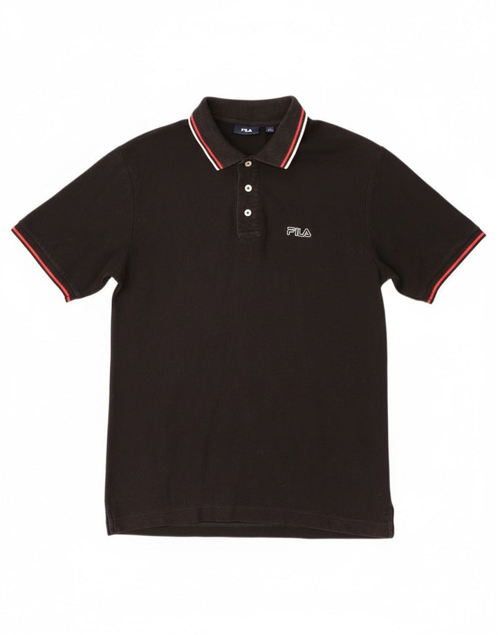 Fila Herre poloshirt Medium Sort Bomuld