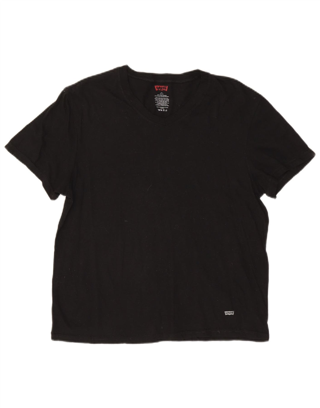 Levi's T-shirt top til kvinder EU 42/44 Stor sort bomuld