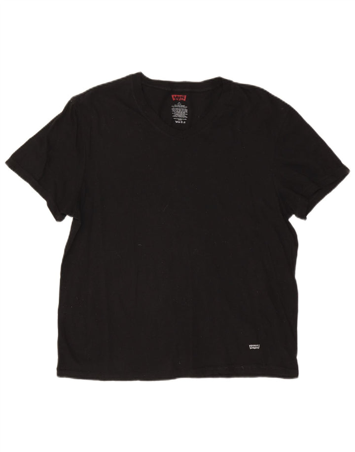 Levi's T-shirt top til kvinder EU 42/44 Stor sort bomuld