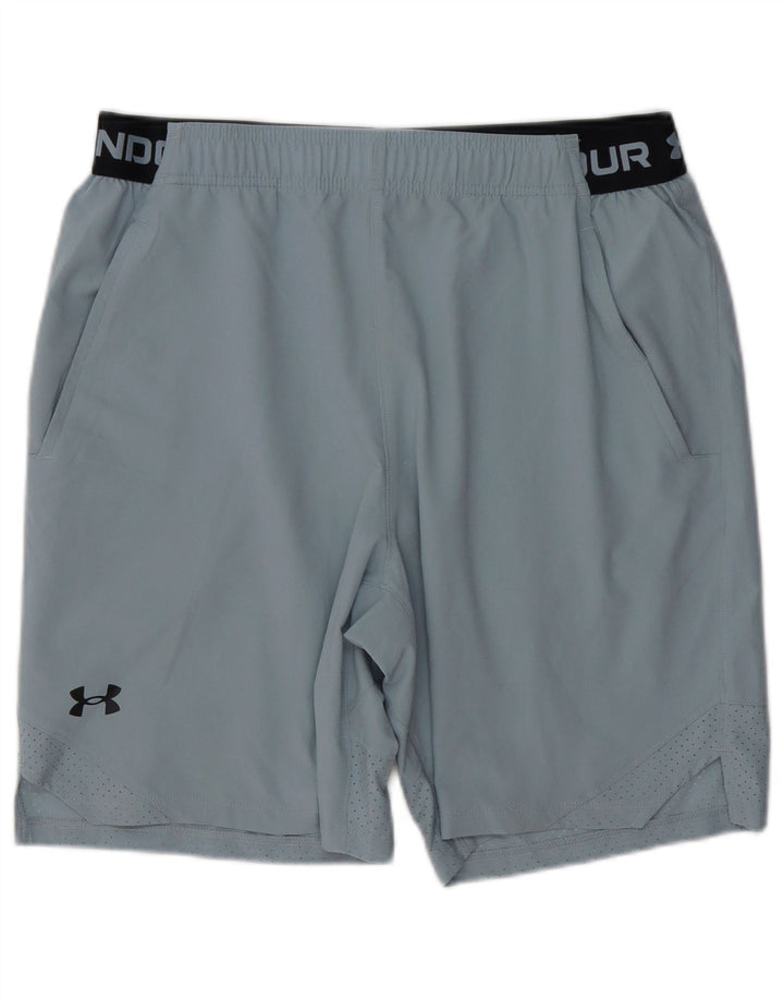 UNDER ARMOUR Herre grafiske sportsshorts store blå polyester