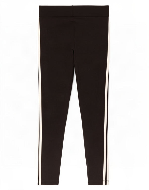 Adidas Womens Crop Leggings UK 12/14 Medium Black Bomuld