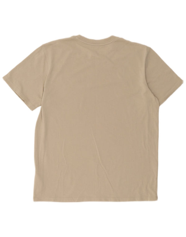 Under Armour Herre T-Shirt Top Stor Beige Bomuld