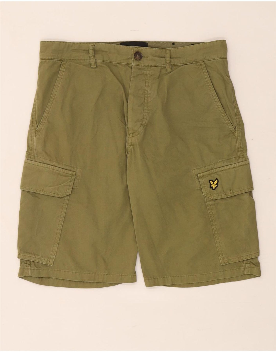 Lyle & Scott Herre Regular Fit Cargo Shorts W31 Medium Khaki Bomuld