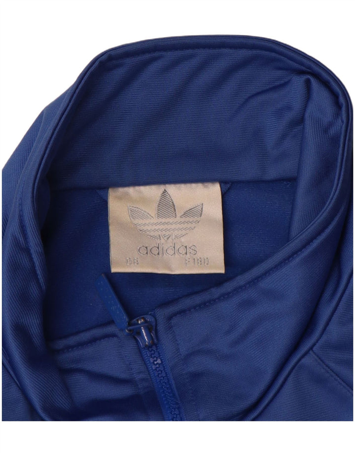 Adidas Træningsdragt til mænd Topjakke UK 40/42 Medium Blue Colourblock Polyester