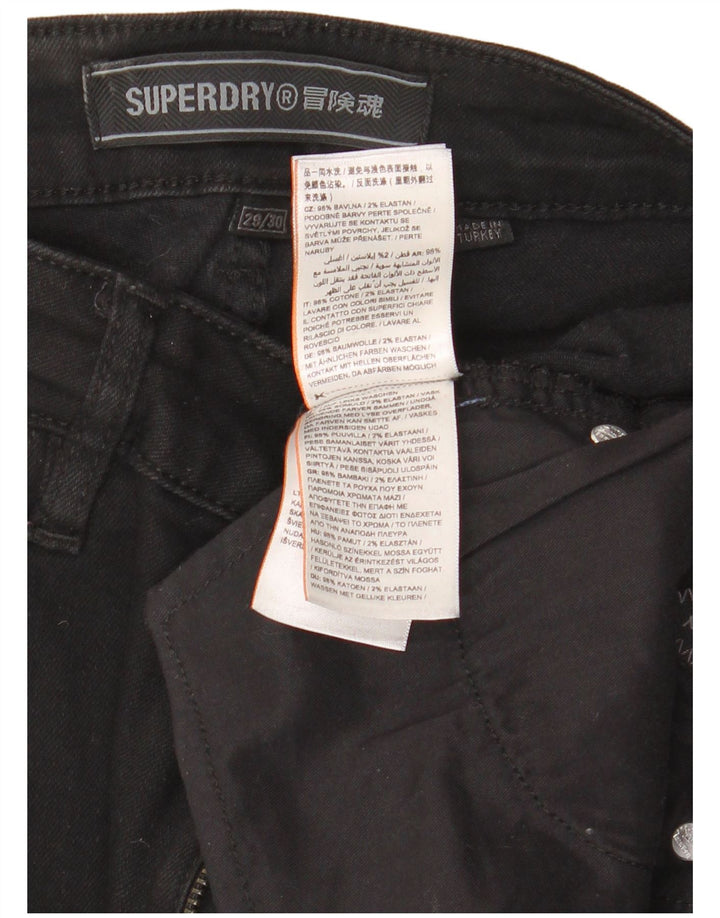 Superdry Regular Skinny Jeans til kvinder W29 L30 sort bomuld
