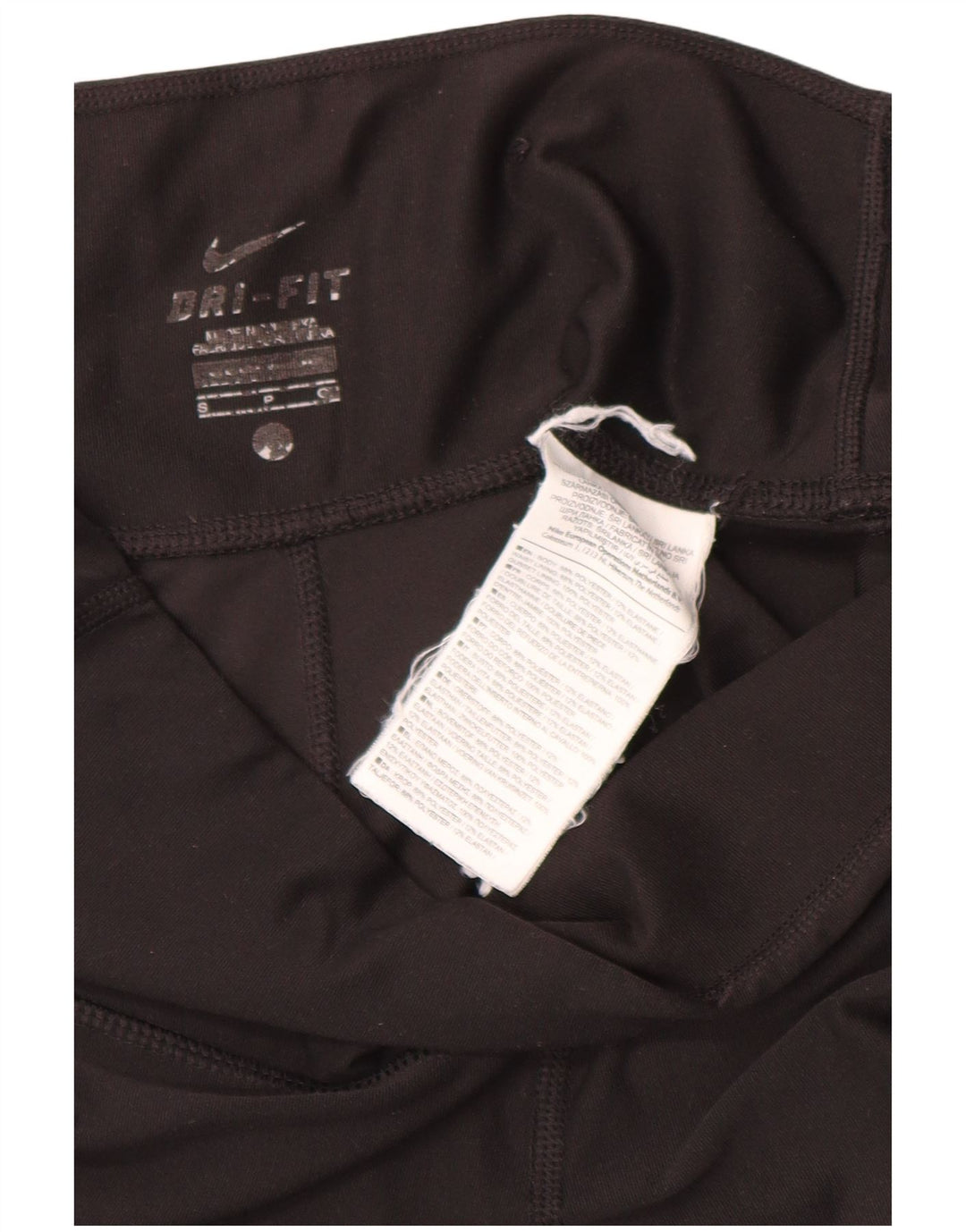 Nike Dame Capri Leggings UK 10 Small Black Polyester