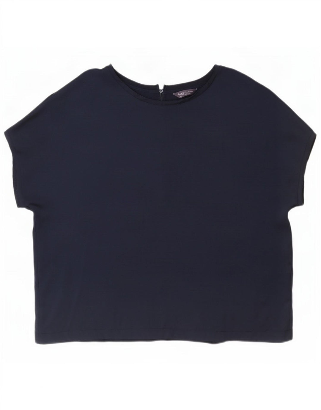 Marks & Spencer Dame Oversized Bluse Top UK 20 2XL Navy Blue