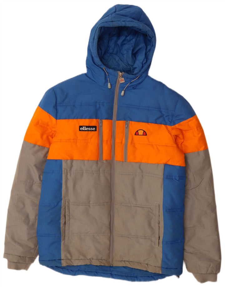 Ellesse Herre grafisk polstret jakke UK 38 Medium Flerfarvet Colourblock