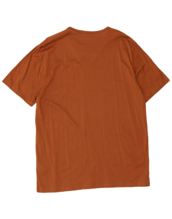 Reiss Herre T-Shirt Top 2XL Brun Bomuld