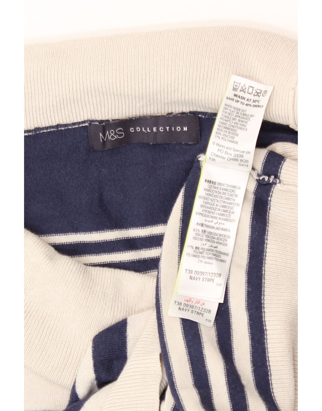 Marks & Spencer Dame Roll Neck Jumper Sweater UK 14 Large Navy Blue