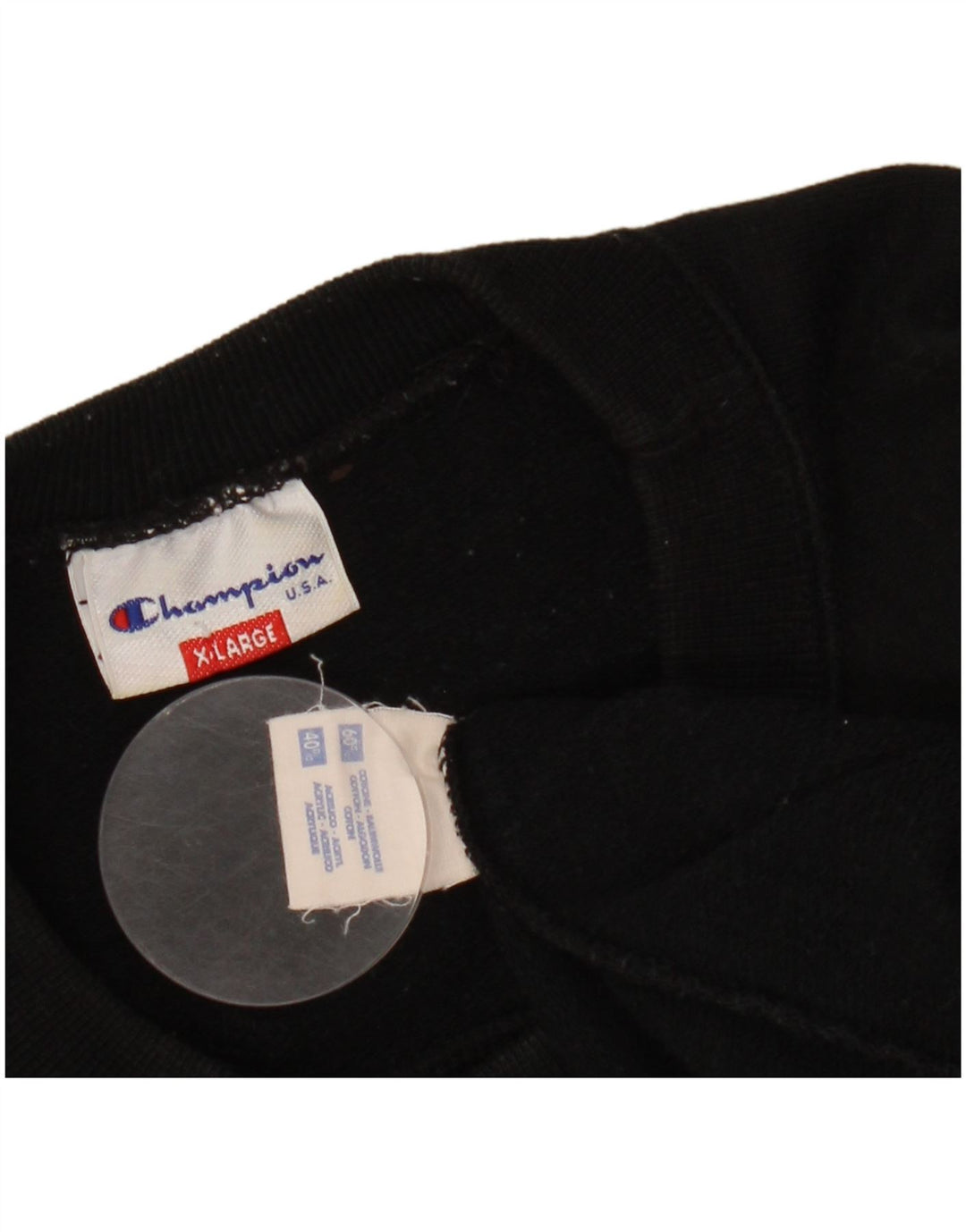 CHAMPION Herre Sweatshirt Jumper XL Sort Bomuld