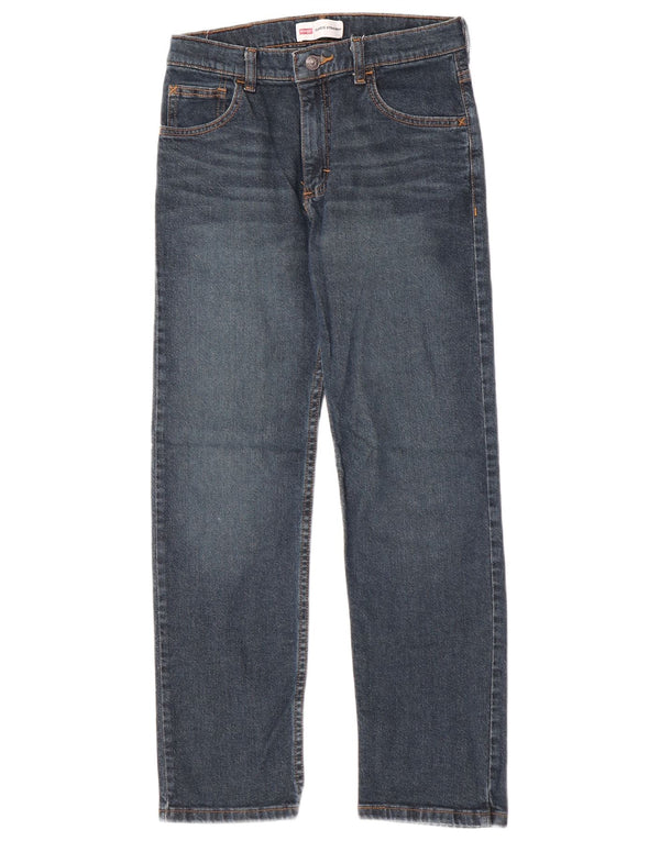 Wrangler Boys Classic Fit Straight Jeans 13-14 år W27 L27 Blå Bomuld