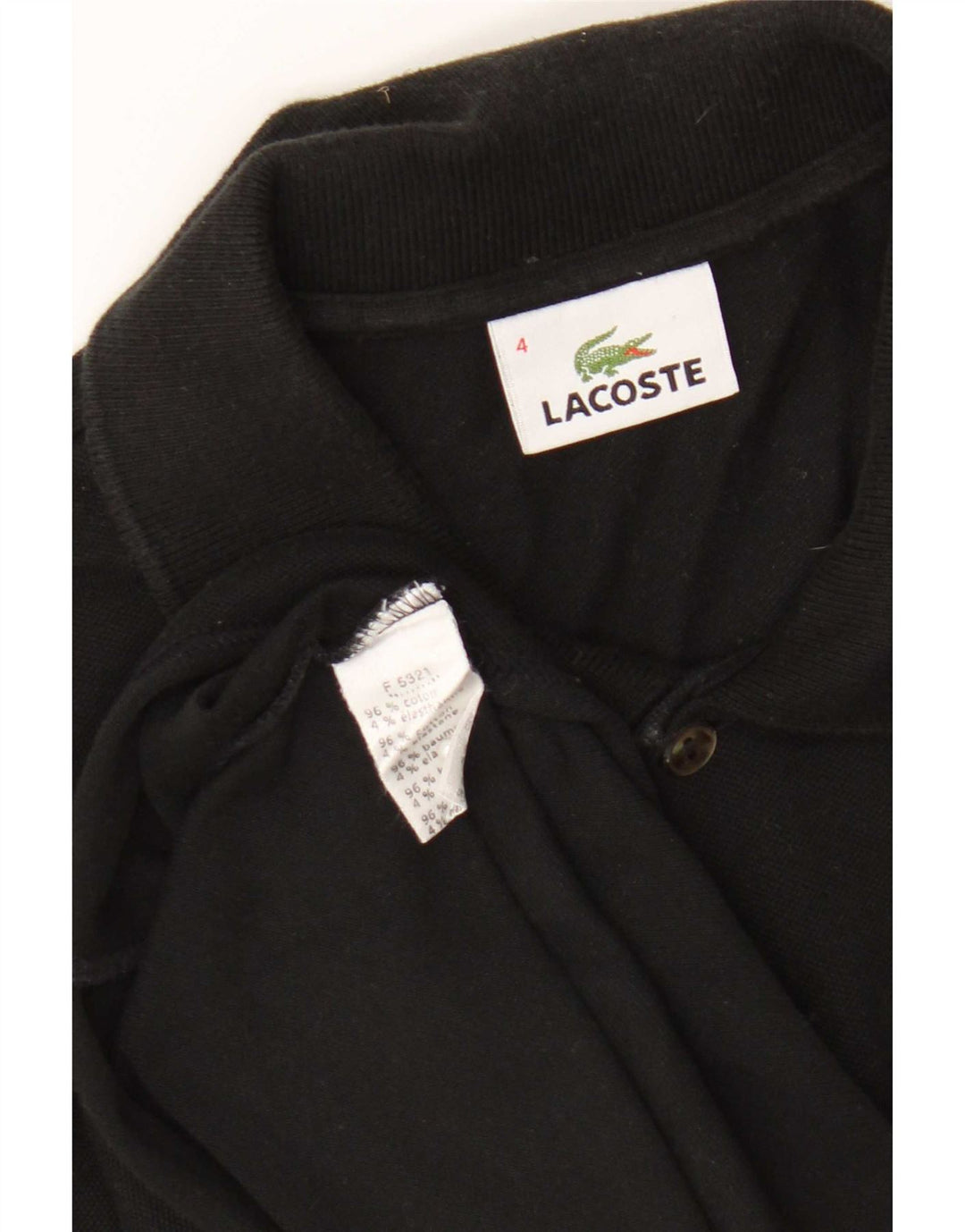 Lacoste herre poloskjorte str. 4 Medium Sort bomuld