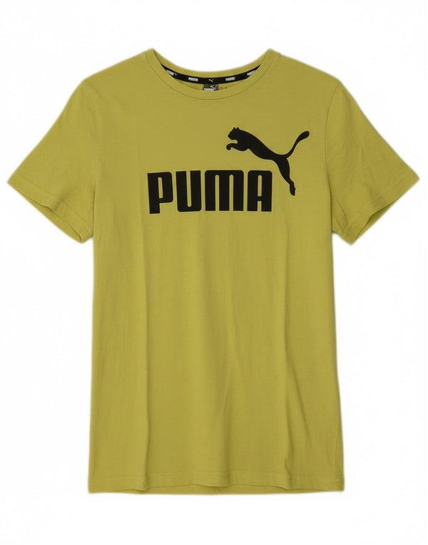 Puma drenge grafisk t-shirt top 13-14 år grøn bomuld