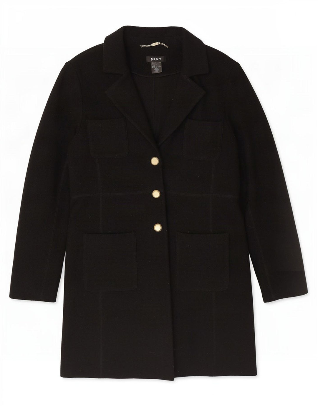 Dkny Dame Overfrakke US 8 Medium Sort Uld