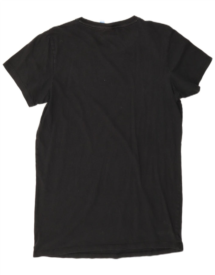 Adidas Dame Oversized Grafisk T-Shirt Top UK 10 Lille Sort