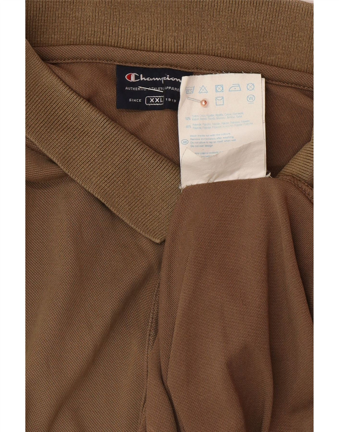 CHAMPION Polo skjorte til mænd 2XL brun bomuld
