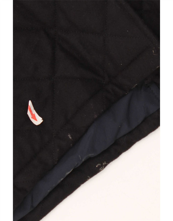 Vintage herre quiltet jakke IT 60 4XL marineblå uld