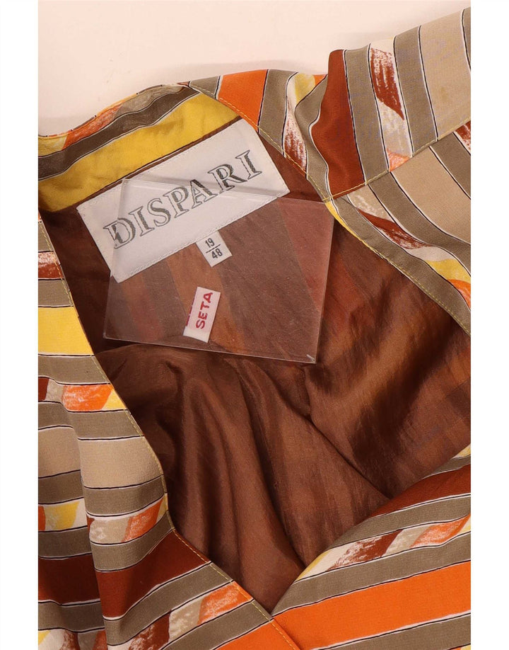 Vintage dame 4-knaps blazerjakke IT 48 XL flerfarvet stribet