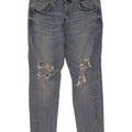 Zara Herre Distressed Slim Jeans EU 42 Large W32 L29 Blue Cotton