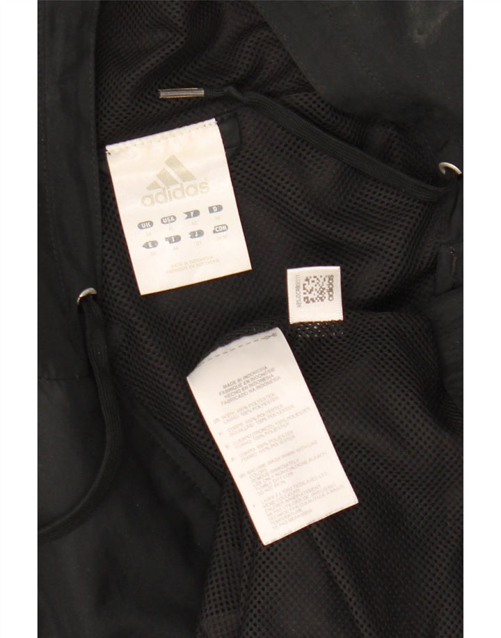 Adidas Dame Hættetrøje Topjakke UK 14 Stor Sort Polyester