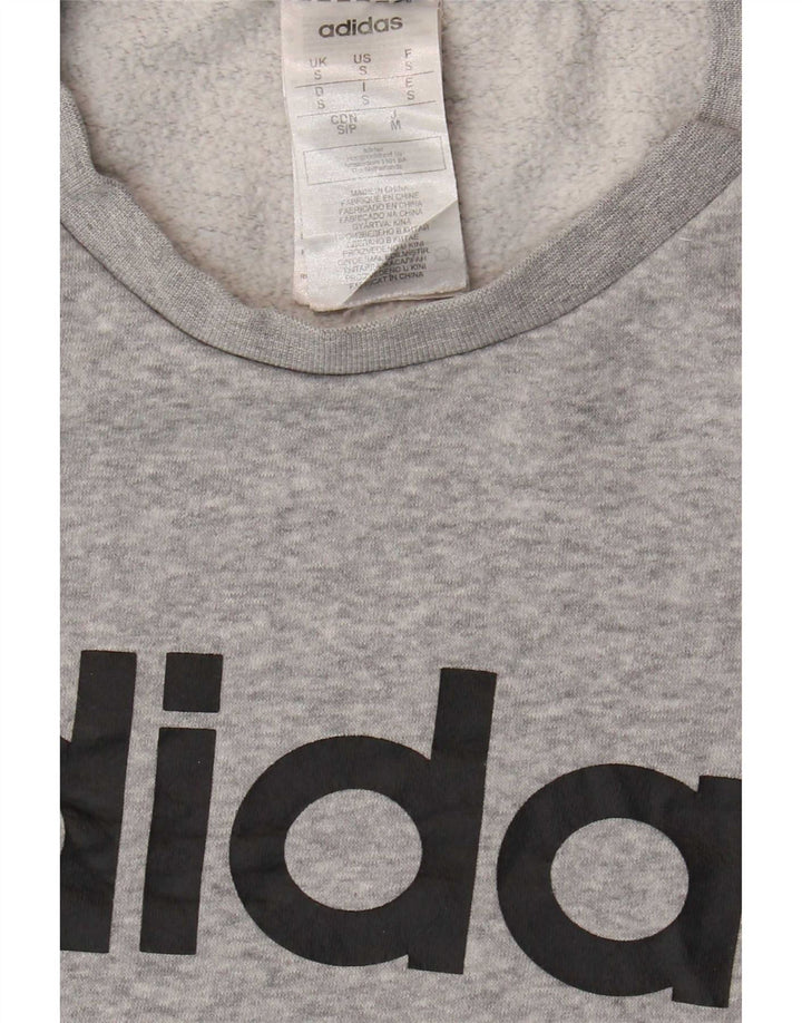 Adidas grafisk sweatshirt til mænd, lille grå bomuld