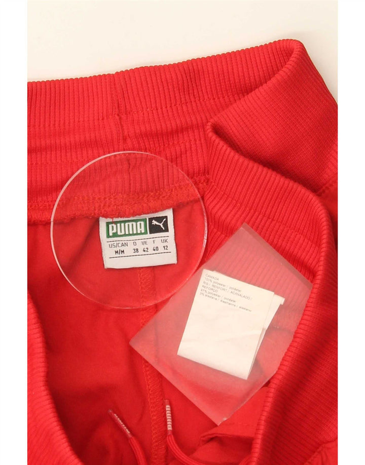 Puma Træningsdragtsbukser til kvinder UK 12 Medium Rød Colourblock Polyester