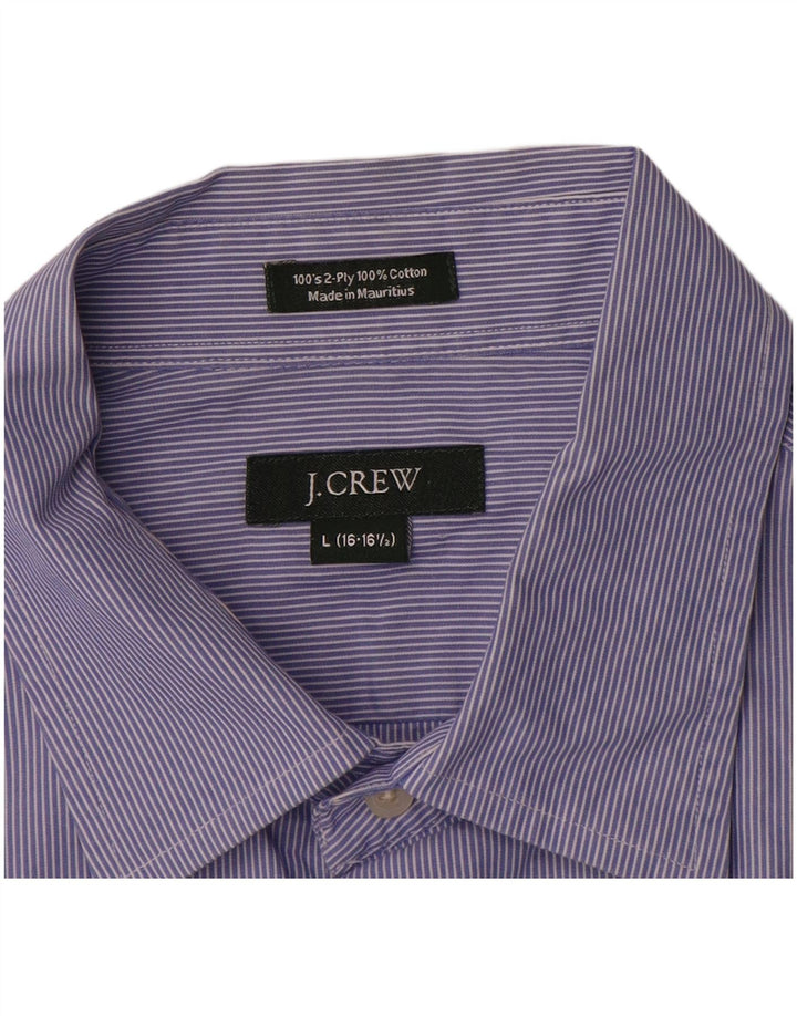 J. CREW Herreskjorte str. 16 1/2 Large Blue Pinstripe Cotton
