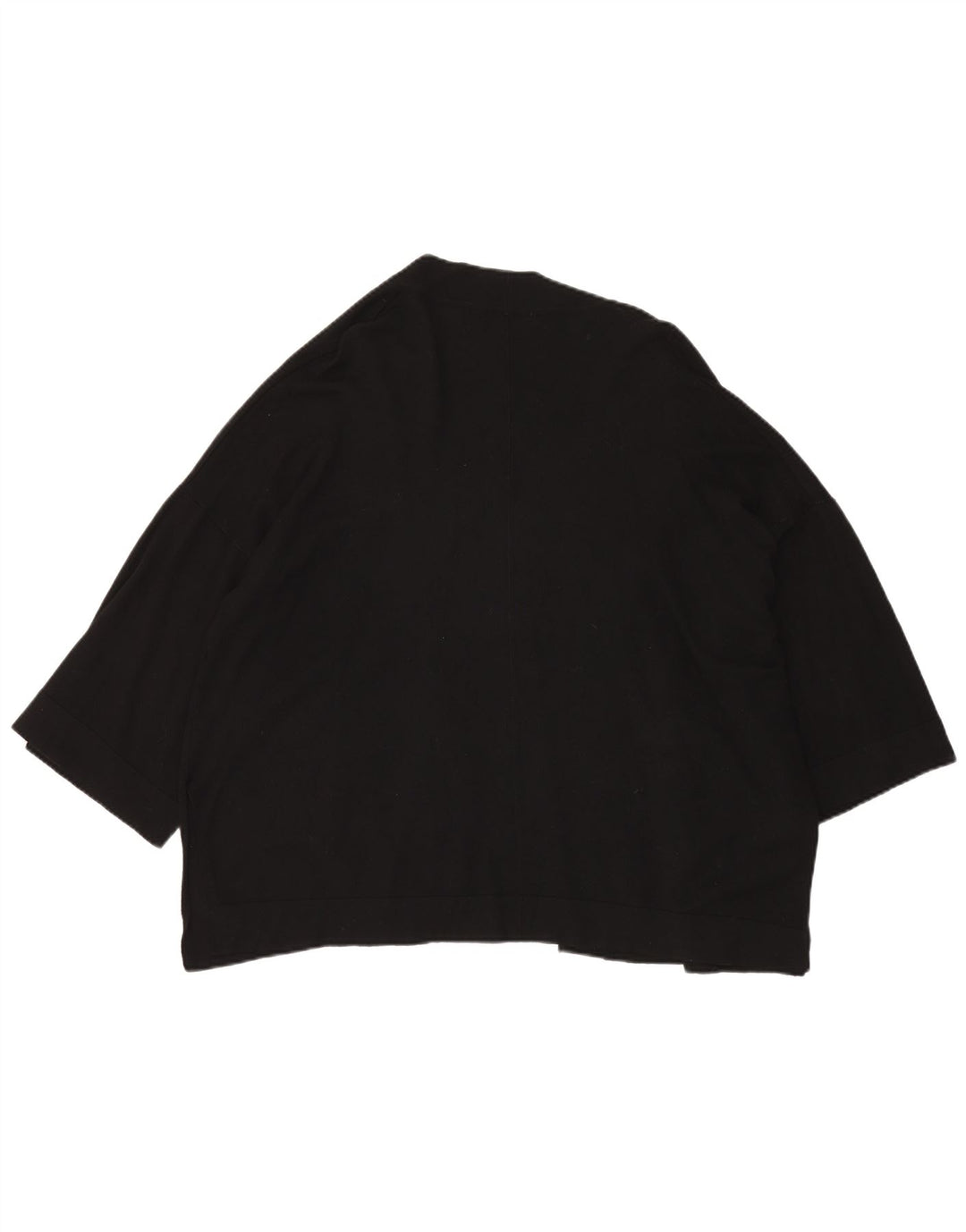 ZARA Dame Oversized 3/4 ærmet åben cardigan sweater UK 10 Small Black