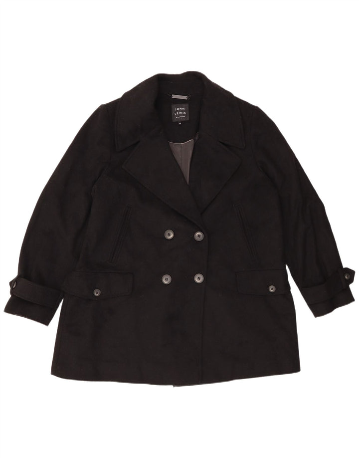 John Lewis Dame Oversized Pea Coat UK 18 XL Sort Uld