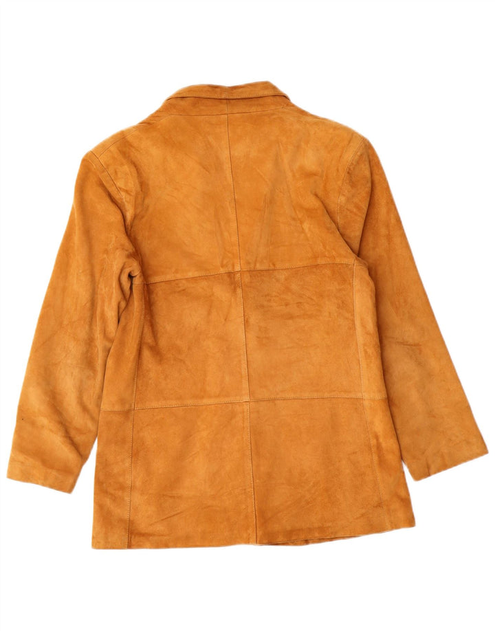 Vintage Dame 2-knaps Ruskind Blazer Jacket UK 8 Small Beige