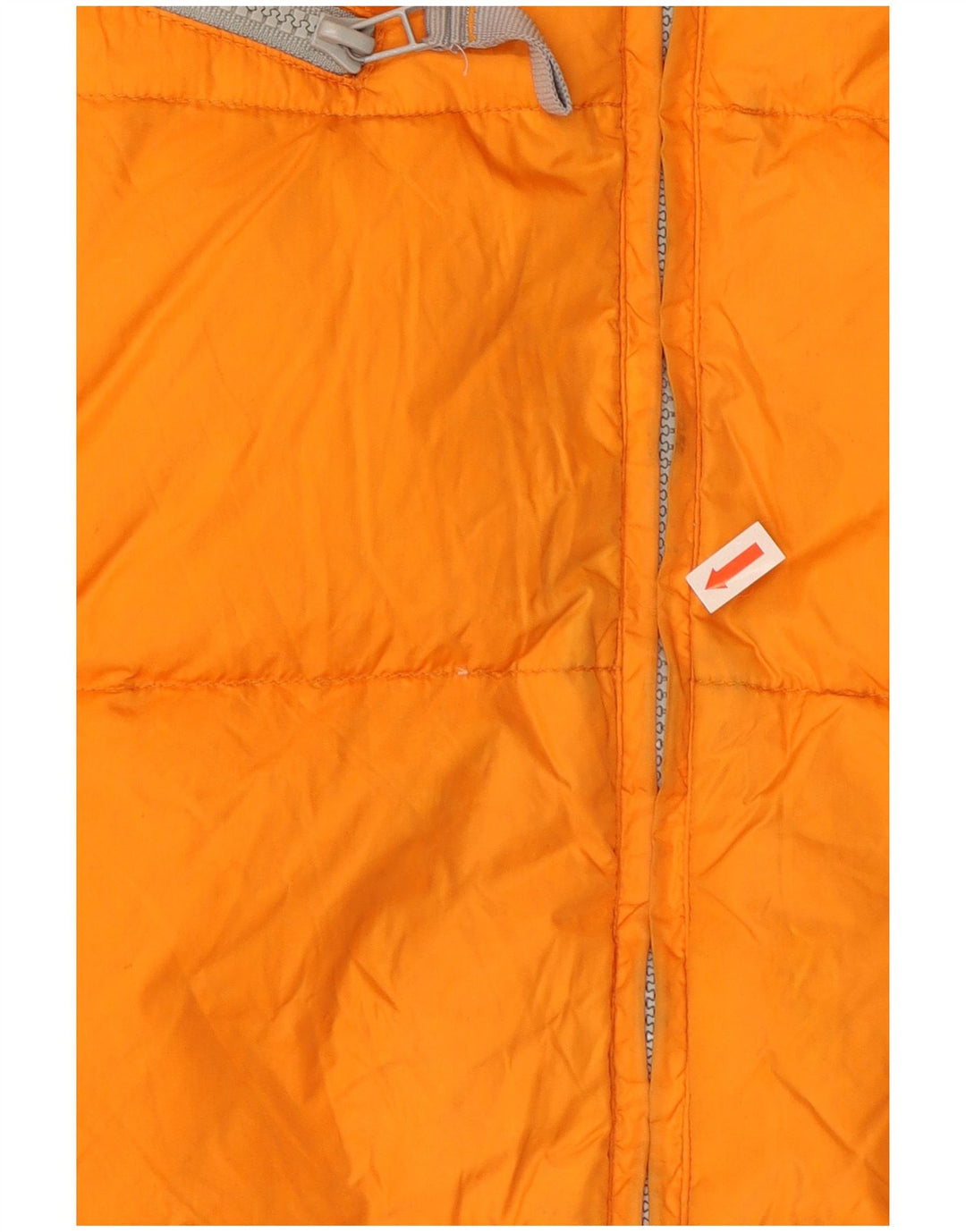 Vintage Herre grafisk hættepolstret jakke UK 42 XL Orange Polyester