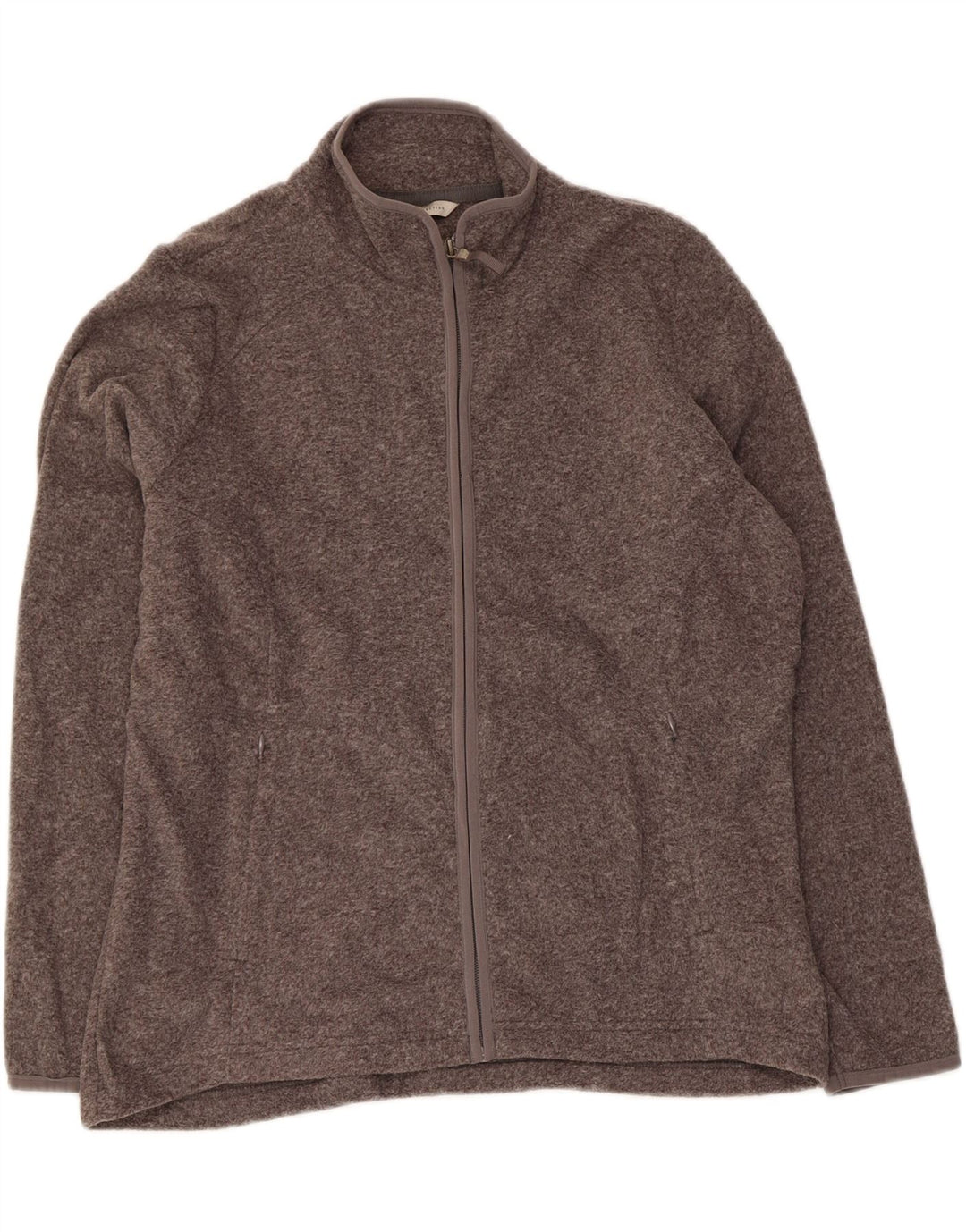 Marks & Spencer Fleecejakke til kvinder UK 16 Large Grå Flecked Polyester