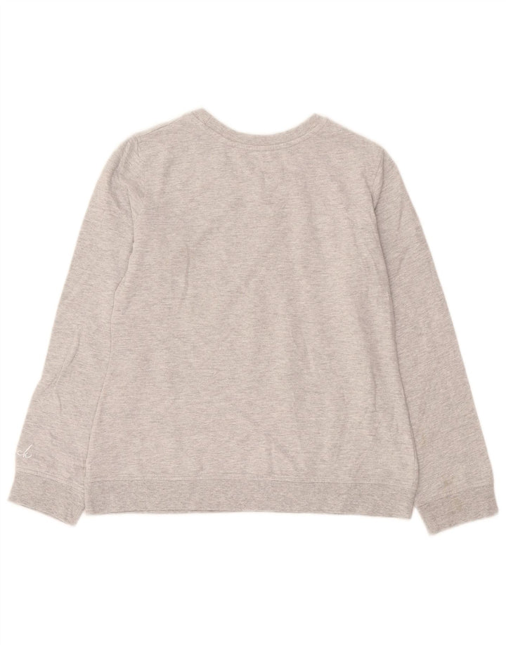 Saltrock Dame Sweatshirt Jumper UK 10 Small Grå Flecked Bomuld