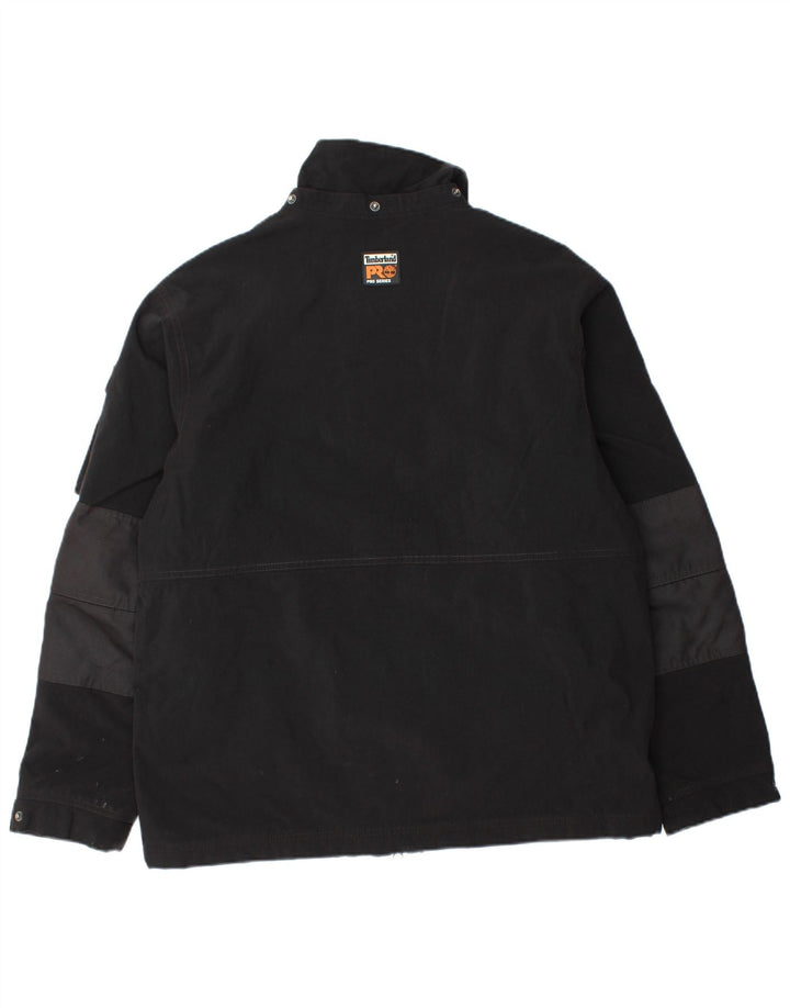Timberland Herre Windbreaker Jacket UK 40 Large Black Colourblock Polyester