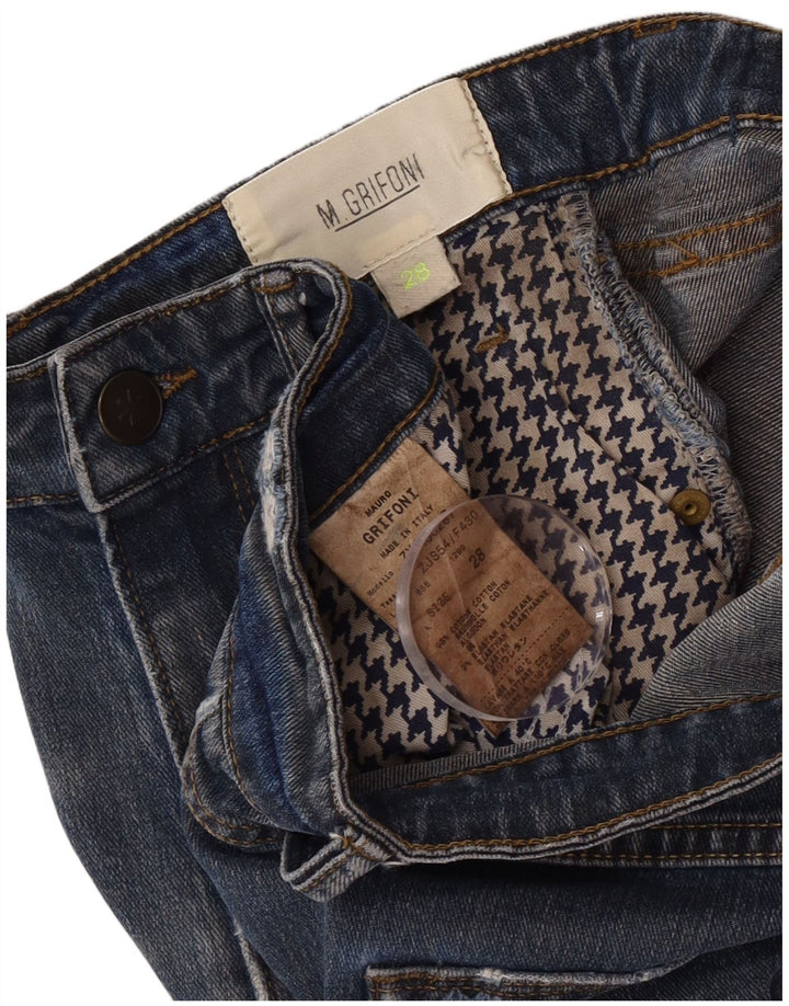 M.Grifoni Dame Slim Jeans W28 L26 Blå Bomuld
