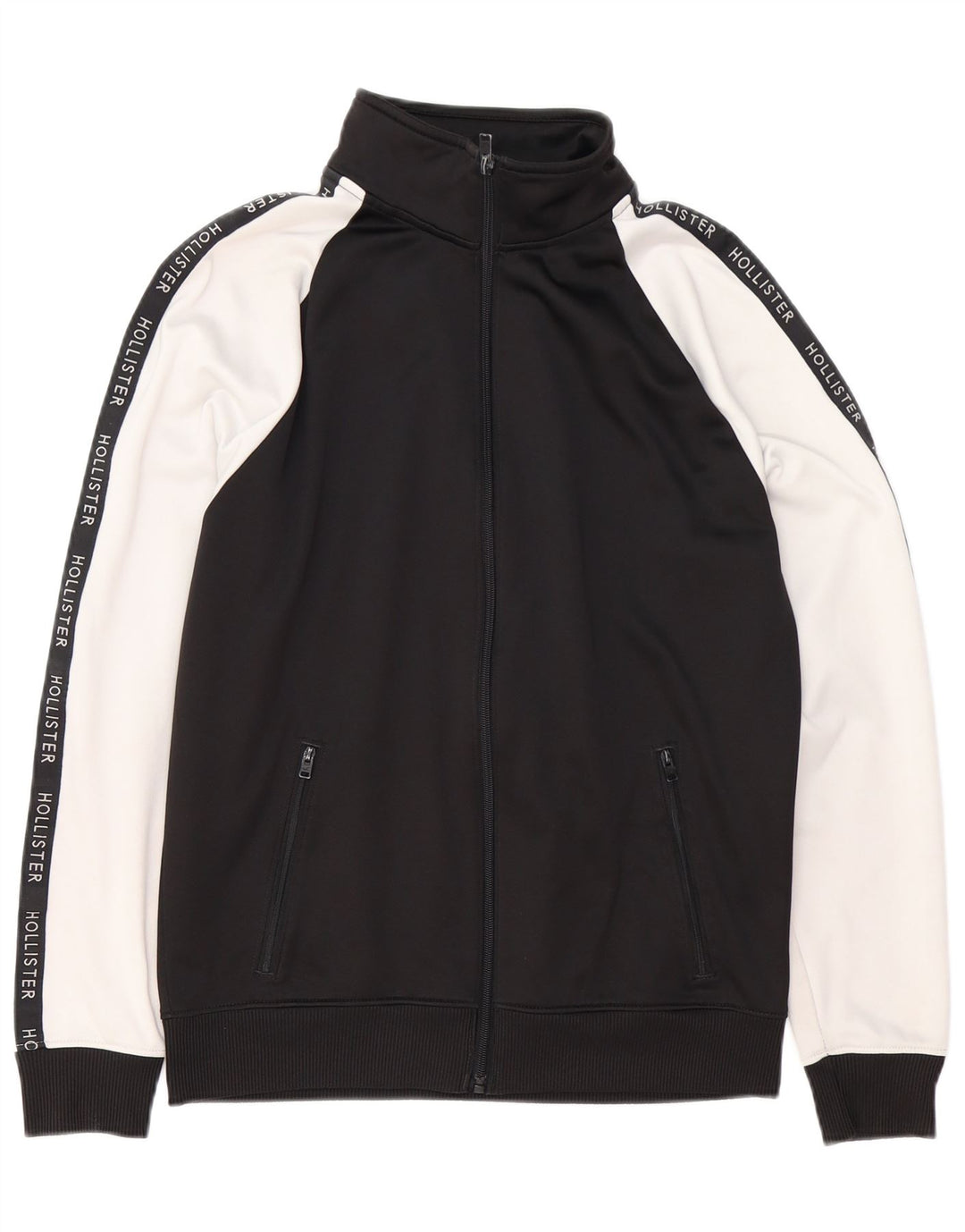 HOLLISTER Træningsdragt topjakke til kvinder UK 14 Medium Sort Colourblock
