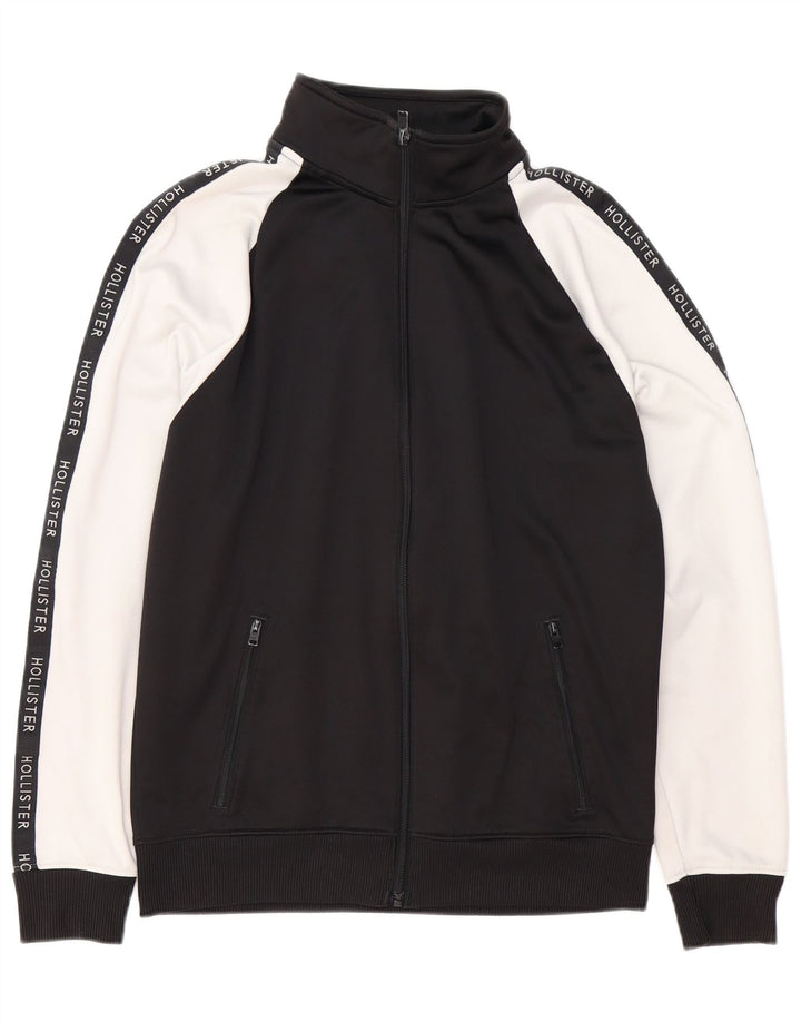 HOLLISTER Træningsdragt topjakke til kvinder UK 14 Medium Sort Colourblock