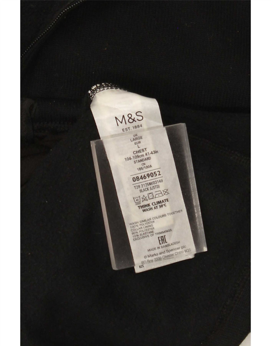 Marks & Spencer Herre træningsdragt Topjakke Stor sort polyester