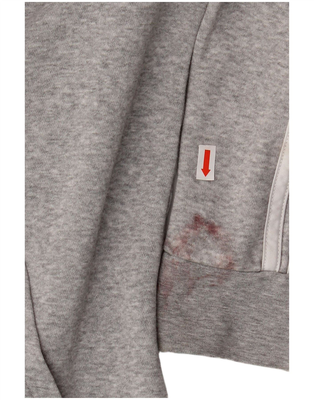 ADIDAS Crop hættetrøje med lynlås til kvinder UK 16/18 Stor grå bomuld