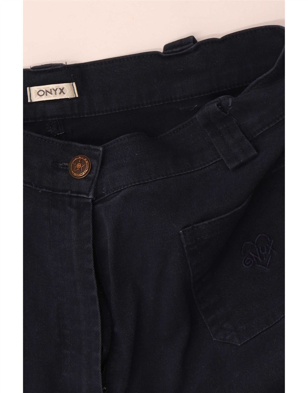 Onyx Dame Flare Casual Bukser W26 L31 Marineblå