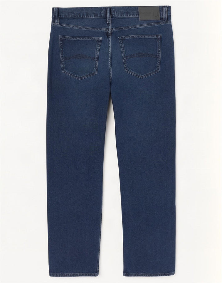 Armani Herre Regular Fit Straight Jeans W36 L28 Blå Bomuld