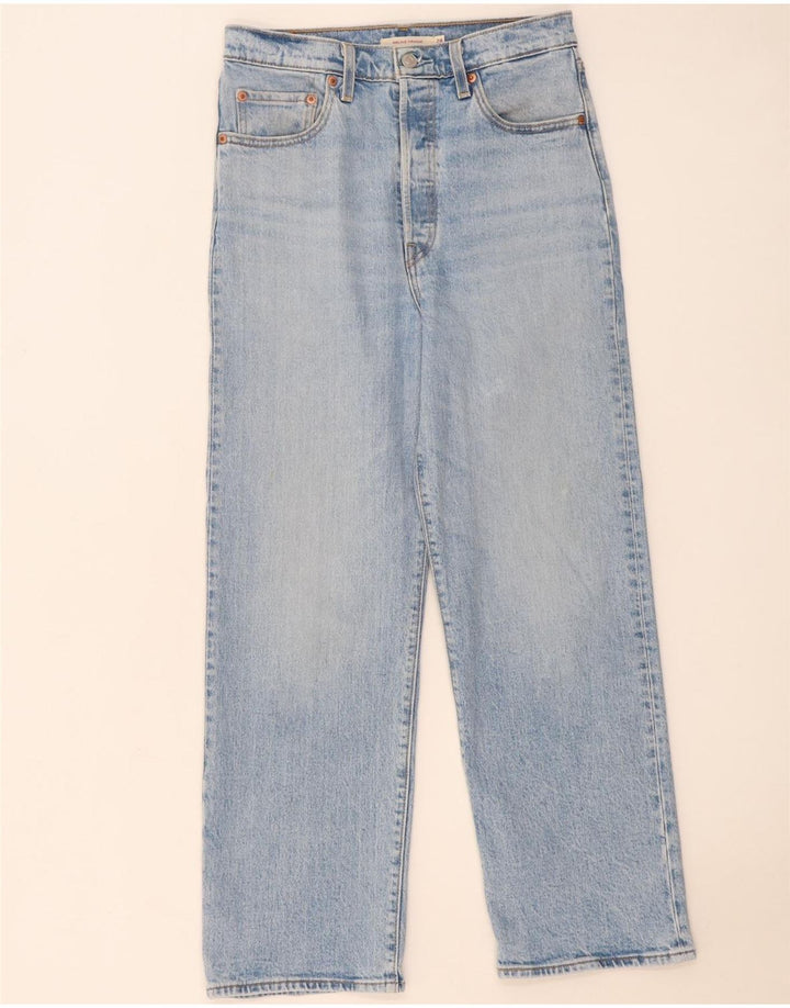 Levi's Dame Ribcage Straight Jeans W28 L27 Blå Bomuld