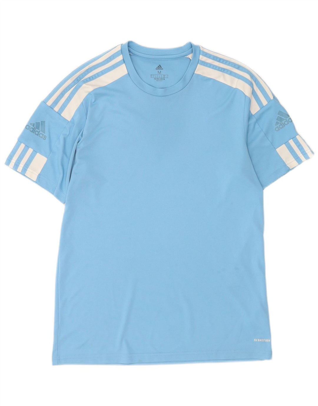 Adidas Herre Aeroready T-Shirt Top Medium Blue Colourblock Polyester