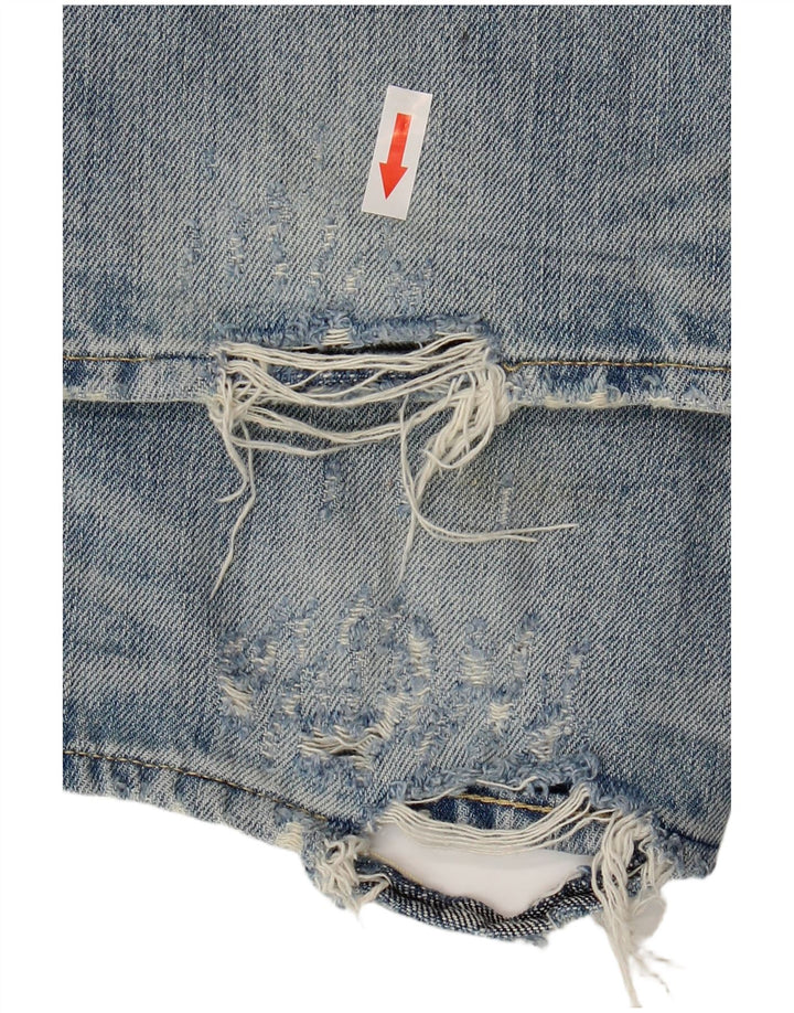 Ralph Lauren Herre Distressed Straight Jeans W31 L32 Blå Bomuld