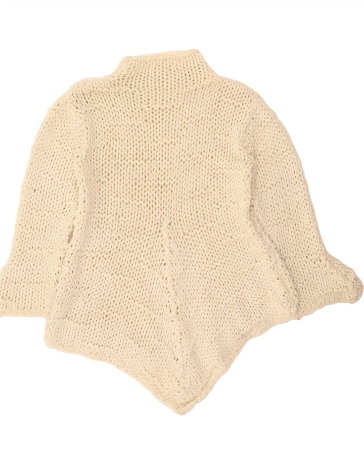 VINTAGE Womens Turtle Neck Jumper Sweater UK 12 Medium Off White Vintage Vintage and Second-Hand Vintage from Messina Hembry 