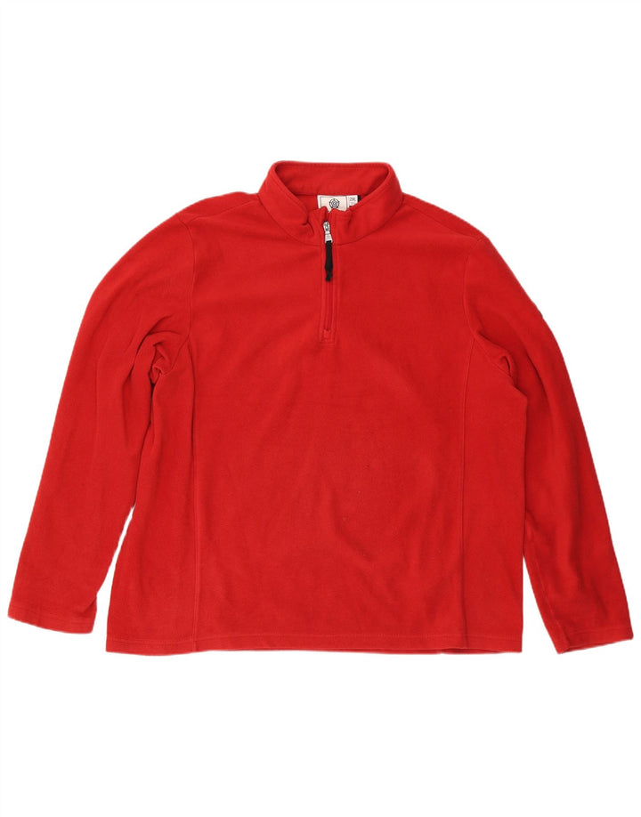 TOG 24 Fleecetrøje til mænd med lynlåshals 2XL Rød polyester