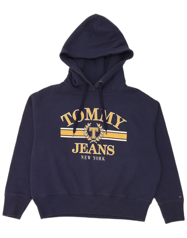 Tommy Hilfiger Grafisk hættetrøje til kvinder UK 14 Medium Navy Blue