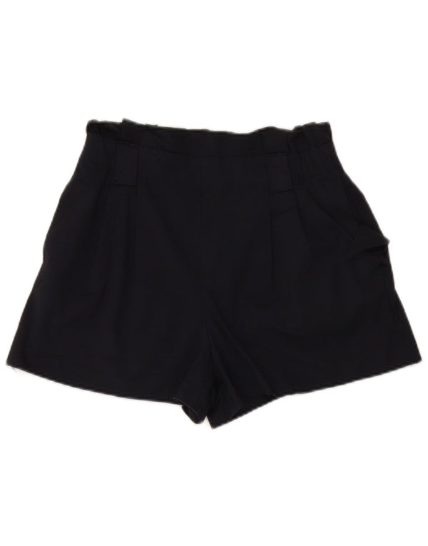 Zara Dame Højtalje Casual Shorts Medium W27 Marineblå Bomuld
